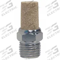 SPEEDAIRE Exhaust Muffler: 1/8 in NPT, 7/16 in Hex Size, Nickel Plated Steel, Bronze (MPN 1A325). Key specifications — attr124412: SPEEDAIRE; attr124422: Bronze; attr124426: Nickel Plated Steel.