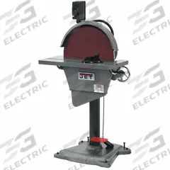 JET Disc Sander: For Metal, 440V, Three-Phase, 3 hp, 20 in Dia, Floor Standing, 1,725 RPM Max (MPN 577011). Key specifications — attr652953: 440V; attr652936: Three-Phase; attr666565: Metal; attr652910: JET.