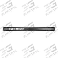 SECURITRON Panic Bar: 2 5/8 in Ht, 1 5/8 in Dp, 36 in Wd, ADA Compliant, Black, Black – Metal, Black (MPN EMB-BK). Key specifications — Color: Black; Product Type: Panic Bar; Operation Type: Push Button; ADA Compliant: Yes; Exit Bar Style: Touchbar; Brand: SECURITRON.