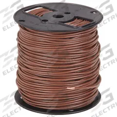 SOUTHWIRE Hookup Wire: 14 AWG Conductor Size, Brown, 500 ft Overall Lg, 600 V Volt (MPN 411030507). Key specifications — Brand: SOUTHWIRE; Product Type: Machine Tool Wire; Standards: UL 1019; Manufacturer Part Number: 411030507.