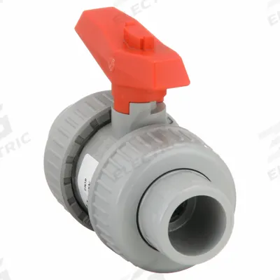 GF PIPING SYSTEMS Manual Two-Way Ball Valve: 1/2 in, CPVC, Straight, Socket x FNPT, Two-Piece - CPVC Ball Valves