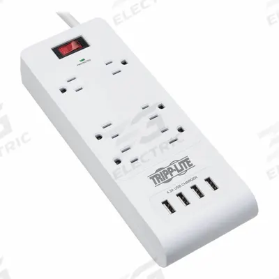 TRIPP LITE Outlet Strip: 6 Outlets, 15 ft Cord Lg, 900 J Rated Energy, 15 A Current - General Purpose Surge Protectors