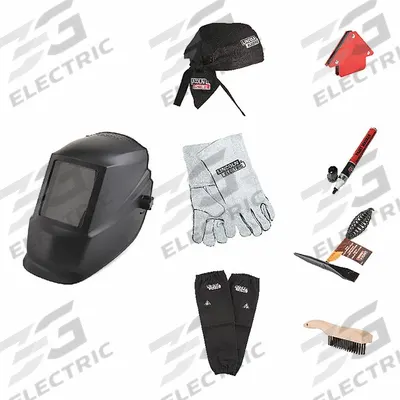 LINCOLN ELECTRIC Welding Helmet Kit: Auto-Darkening, 2 Arc Sensors, Black, W9 to W13 - Auto-Darkening Welding Helmets - Solid Color