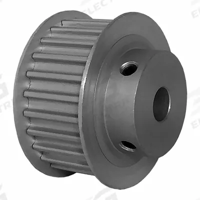 Dayton Timing Pulley: Curvilinear, Fixed, For 15 mm Belt Wd, 25 Teeth, 5 mm Pitch - HTD Section Fixed-Bore Timing Pulleys with Hub