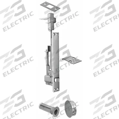 ROCKWOOD Door Bolt: Flush Bolt, Stainless Steel, 6 3/4 in Ht, 1 in Wd - Door Bolts