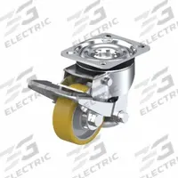 BLICKLE Plate Caster: Polyurethane Tread, Steel, 80 mm Wheel Dia, 117 mm Mounting Ht, Swivel, Slot (MPN 912428). Key specifications — Brand: BLICKLE.