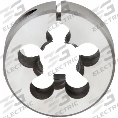 CLE-LINE Round Threading Die: M18x2.5 Metric, 1 1/2 in OD, Adj, High Speed Steel (MPN C65896) - Adjustable Round Threading Dies