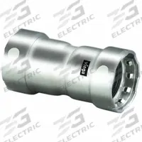 VIEGA MEGAPRESS Crimp Coupling Fitting: 3/4 in Pipe x 3/4 in Pipe Size, Press-fit x Press-fit, FKM (MPN 91105). Key specifications — Brand: VIEGA MEGAPRESS.