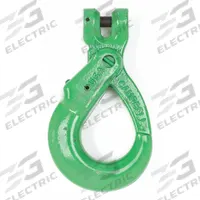 CAMPBELL Self-Locking Hook: 8,800 lb Working Load Limit, 100 Hook Grade, Alloy Steel, Clevis, Green (MPN 5748695). Key specifications — Color: Green; Brand: CAMPBELL; Visual Indicator Markings: None.