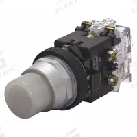 EATON Illuminated Push Button: Illuminated, Extended Profile, Metallic, 30 mm, 1NO (MPN HT8GBWAF7). Key specifications — Brand: EATON; Action: Momentary; Series: HT800; Push Button Material Type: Metallic.