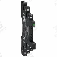 SCHNEIDER Slim Interface Relay Socket: 6 A Current Rating, Screw Termination (MPN RSLZVA3). Key specifications — Electrical Connection: Screw Clamp; Mounting Style: DIN Rail; Brand: SCHNEIDER.