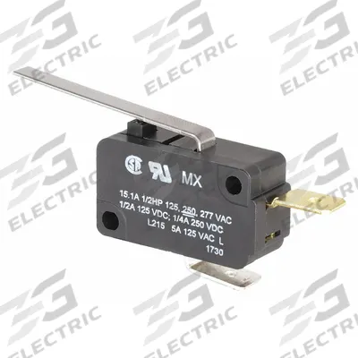 Honeywell Miniature Snap Action Switch: Lever Actuator, 1NC - Hinge Lever Snap-Action Switches