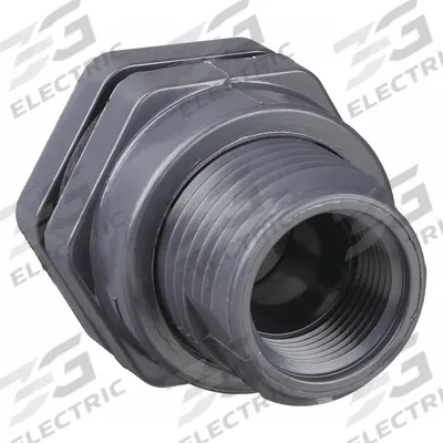 HAYWARD Bulkhead Tank Fitting: PVC Body, 1 1/4 in Female Socket Inside - PVC Through-Wall Fittings