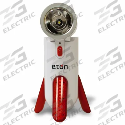 ETON Emergency Beacon: Rechargeable, 50 lm, 4 hr Run Time at Max. Brightness - Crank Flashlights
