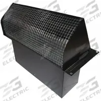 Wall Cap: Smooth Rain Cap, Rectangular, CS1, Steel, Black Finish, Epoxy, Press Fit, 25 ga, Wall Cap (MPN 45PE72). Key specifications — Screen Included: Yes; Backdraft Damper Included: Yes; Brand: DAYTON; Product Type: Wall Cap; Color: Black; Connection Type: Press Fit; Type of Cap/Hood: Wall Cap; Material of Cap/Hood: Steel.