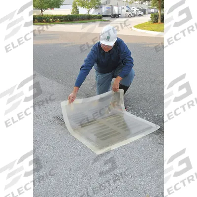 ULTRATECH Drain Cover Seal: 58 in L x 18 in W, 52 in L x 12 in W Max Drain Size, Clear - Self-Sealing Drain Cover Seals
