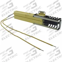 Hot Surface Igniter: OEM, Silicon Carbide, 12 in Lead Lg, 120V AC, Hardwired, Flat Tip (MPN 41-207). Key specifications — Electrical Connection Type: Hardwired; Manufacturer Part Number: 41-207; Brand: ROBERTSHAW; Input Voltage: 120V AC; Replacement for OEM Brands: Other OEM Brands.