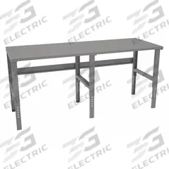 TENNSCO Workbench: Adj Ht, Steel, 96 in x 36 in, 4,000 lb Overall Load Capacity, Gray (MPN WBAT-1-3696S). Key specifications — Brand: TENNSCO.
