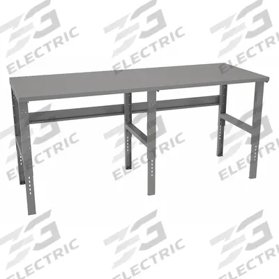 TENNSCO Workbench: Adj Ht, Steel, 96 in x 36 in, 4,000 lb Overall Load Capacity - Open-Base Workstations