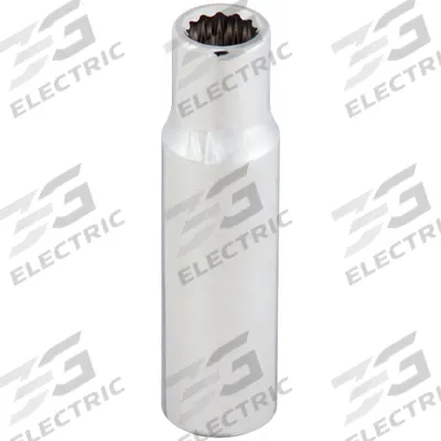 WESTWARD Socket: Metric, 1/2 in Drive Size, 32 mm Socket Size, 12-Point, Deep, Chrome - 1/2" Drive Hand Sockets