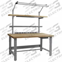 BENCHPRO Workbenches: Adj Ht, Maple, 72 in x 30 in, 1,200 lb Overall Load Capacity, Gray (MPN RWC-4). Key specifications — Brand: BENCHPRO; Height Adjustability: Adjustable Height.