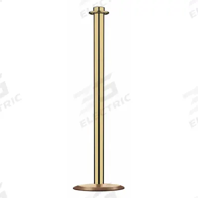 LAWRENCE METAL Contemporary Top Post: Contemporary, 33 5/8 in Post Ht, Steel, Flat, 35 in or Less - Flat-Top Rope Barrier Receiver Posts
