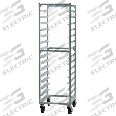NEW AGE INDUSTRIAL Bun Pan Rack: 15 Slots, 4 in Betw Shelves, 700 lb Capac, 20 3/8 in Wd - Standard-Duty End-Loading Sheet Pan Racks