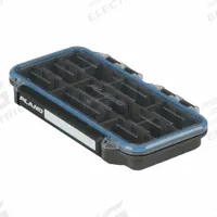 PLANO Compartment Box: 9 1/8 in x 5 in x 1 1/4 in, Black/Clear, 30 Compartments, 12 Adj Dividers (MPN P000272). Key specifications — Color: Black/Clear; Brand: PLANO; Material: Plastic.
