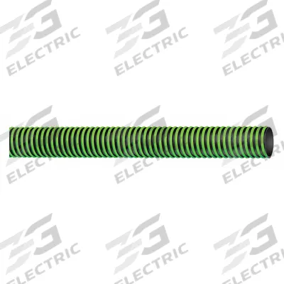 CONTINENTAL Water Suction and Discharge Hose: 3 in Hose Inside Dia., 43 psi, Black/Green - Thermoplastic Rubber Bulk Water Suction & Discharge Hoses with Polyethylene Helix Reinforcement