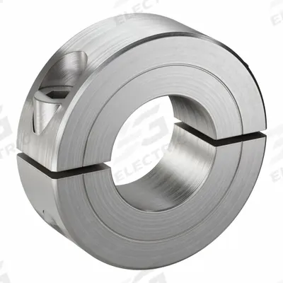 RULAND MANUFACTURING Shaft Collar: 2-Piece, Inch, Round, Clamp-On, 5/8 in Bore Dia - Stainless Steel Shaft Collars
