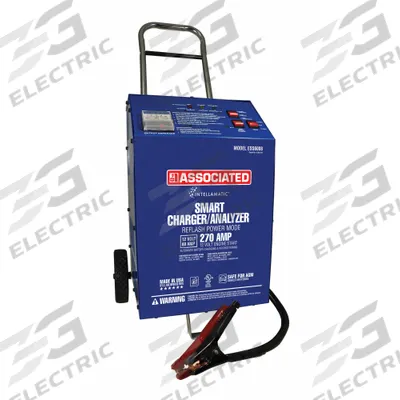 ASSOCIATED EQUIP Battery Charger and Starter: Boosting/Charging/Maintaining, Auto, Smart - Wheeled Battery Chargers