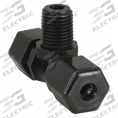 PARKER Compression Tee Fitting: 3/8 in OD x 3/8 in OD x 3/8 in Pipe Size - Polypropylene Compression Tube Fittings