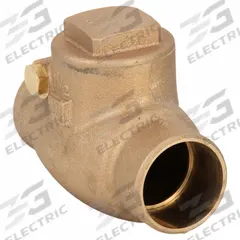 MILWAUKEE VALVE Swing Check Valve: Swing, Inline Valve Body, 1 1/2 in Pipe Size, Sweat x Sweat, Std (MPN 1509 1-1/2"). Key specifications — Brand: MILWAUKEE VALVE.