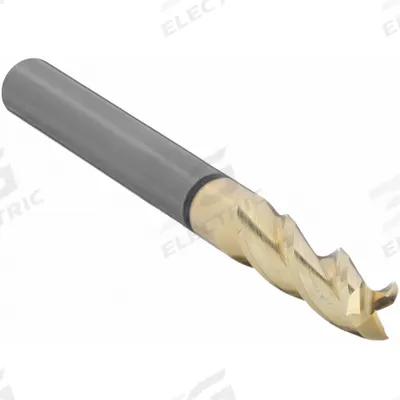 CLEVELAND Square End Mill: Carbide, ZrN Coated, 3 Flute, 1/8" Mill Dia, 3/8" LOC - Carbide Square End Mills for Aluminum