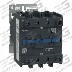 SCHNEIDER IEC contactor: Non-Reversing, 4 Poles, 4NO Contacts, 125 A, 24V DC Coil (MPN LP1D80008BD). Key specifications — Brand: SCHNEIDER; Integrated Surge Suppression: No.