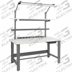 BENCHPRO Workbenches: Adj Ht, Laminate, 72 in x 30 in, 1,200 lb Overall Load Capacity, Gray (MPN RFC-4). Key specifications — Brand: BENCHPRO; Height Adjustability: Adjustable Height.