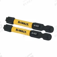DEWALT Torsion Bit: Torsion Bit, T40 Bit Size, Imperial, Torx® Head, T40 Bit Industry Size, Std, Hex (MPN DWAF2TX40IR2). Key specifications — attr1119738: Hex; attr1119735: Imperial; attr1119740: Standard; attr1119734: S2 Steel; attr1119737: Torsion Bit; attr1119741: DEWALT.