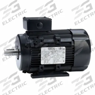 LEESON Metric Motor: 2 hp, Rigid Base Mount, 90L Frame Size, Totally Enclosed Fan Cooled - Rigid Base 3-Phase IEC Metric General Purpose AC Motors