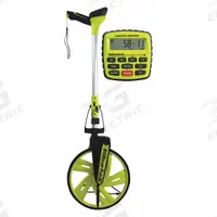 CALCULATED INDUSTRIES Measuring Wheel: 9,999,999 yd Range, Adj Handle Handle, Spoked Single Wheel (MPN 6575). Key specifications — attr939189: Digital Measuring Wheel; attr934748: 6575; attr939173: Batteries Required (Included); attr939174: 9V; attr939175: Button; attr939180: Foldable; attr939193: SAE; attr939172: General Contractors.