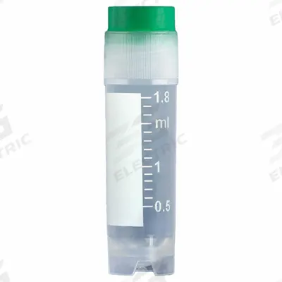 APPROVED VENDOR Vial: Cryogenic, Polypropylene, 2 mL, Green, 12.5 mm Body Dia, Sterile - Plastic Cryogenic Vials