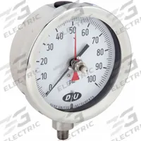 DURO Industrial Pressure Gauge: 0 psi to 100 psi, White, 4 1/2 in Dial, 1/4 in NPT Male, Bottom, 20 (MPN 42070513-MAXHAND). Key specifications — Brand: DURO; Pointer Color: Black; Accuracy: ±0.5%; Dial Color: White; Gauge Wetted Parts: Stainless Steel; Case Material: Stainless Steel; Vibration Resistance Properties: None; Pressure Range: 0 psi to 100 psi.