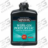 MINWAX Finish: Varnish, Interior, Water, 1 pt Container Size, Wood, Gloss, Clear, Clear, Wipe-On (MPN 409160000). Key specifications — Brand: MINWAX; Transparency: Clear; Use Location: Interior; Sheen: Gloss; Sub-Brand: Wipe-On; Color: Clear.