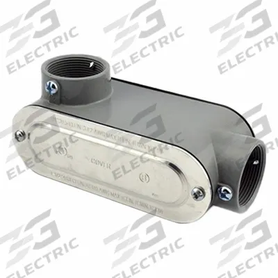 BRIDGEPORT FITTINGS Metallic Conduit Outlet Bodies: Die Cast Zinc, 1 1/2 in Trade Size, LR/LL Body - LL - 90° Elbow Type