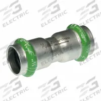 APOLLO Crimp Coupling Fitting: 1 1/2 in Pipe x 1 1/2 in Pipe Size, Press-fit x Press-fit, EPDM (MPN 123456927). Key specifications — Brand: APOLLO; Series: SmartPress.