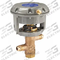 JOHNSON CONTROLS Pneumatically Actuated Diaphragm Valve: 1/2 in, Brass, 2-Way, Flare x Flare (MPN V-3966-1001). Key specifications — Diaphragm Material: Reinforced Synthetic Rubber; Actuator Operation: Air to Spring; Connection Type - Side 2: Flare; Brand: JOHNSON CONTROLS; For Media: Water; Diaphragm Valve Type: 2-Way; Connection Type-Side 1: Flare; Connection Type: Flare x Flare.