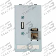 MURRELEKTRONIK Data Insert: RJ45 Cat5E/USB, 51 mm x 88 mm (MPN 4000-68000-1310000). Key specifications — Brand: MURRELEKTRONIK; Data Port Configuration: (1) RJ45 CAT5e; Insert Design: Data Insert.