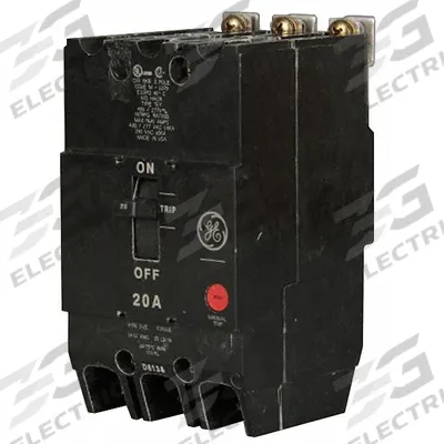 GE Molded Case Circuit Breaker: 45 A Amps, 18kA at 277/480V AC, Fixed, Lug - TEY-Frame GE Molded Case Circuit Breakers