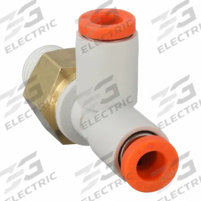 SMC Push-Fit Tee Fitting: 1/16 in Pipe x 5/32 in OD x 5/32 in OD Size, 39 3/32 mm Overall Lg - Polybutylene & Brass Tube Fittings