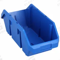 QUANTUM STORAGE SYSTEMS Cross-Stacking Bin: 8 3/8 in x 18 1/2 in x 7 in, Blue, Label Holder Included (MPN QP1887BL). Key specifications — Electrostatic Discharge: Not Electrostatic Discharge Conductive; Brand: QUANTUM STORAGE SYSTEMS; % Recycled Content: 0%.