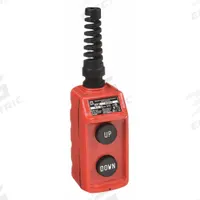 SQUARE D Pendant Control Station: (2) Push Buttons, 2NO, Up/Down, NEMA 1/3/3R/4/4X, (2) Push Buttons (MPN 9001BW92R). Key specifications — AC Contact Rating: 5 A @ 600 V; Action: Momentary/Momentary; DC Contact Rating: 5 A @ 600 V; Enclosure Material: Thermoplastic; Hub Style: Dead-End; Legend: Up/Down; Operator Configuration: (2) Push Buttons; Brand: SQUARE D.